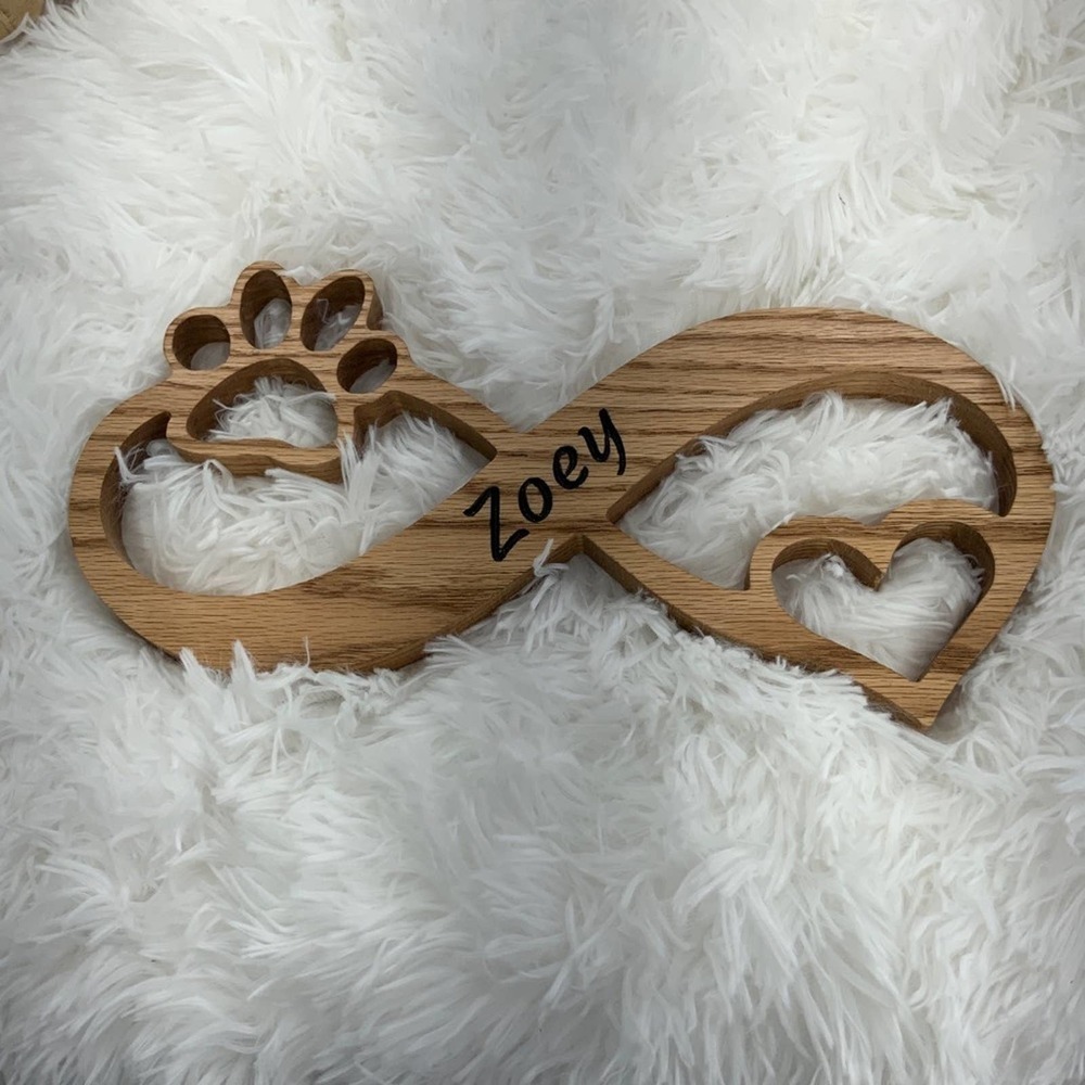 Pet Memorial personalized wooden Infinity Symbol - Picture 7 of 7